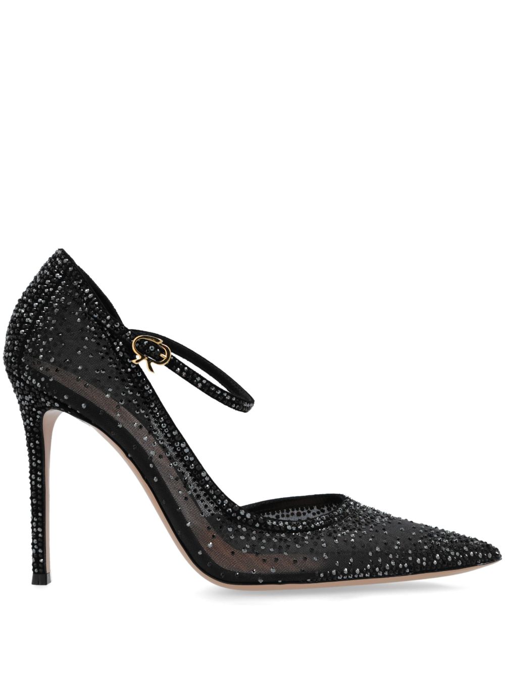 Gianvito Rossi 晶饰高跟鞋（11.5厘米） - 黑色