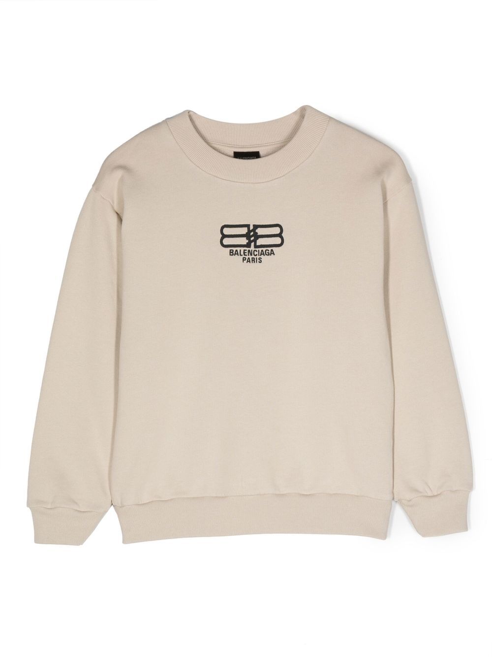 Balenciaga Kids logo印花细节卫衣 - 褐色