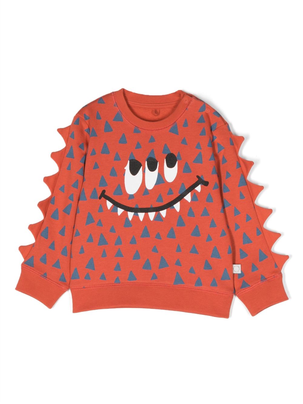Stella McCartney Kids 图案印花棉卫衣 - 橘色