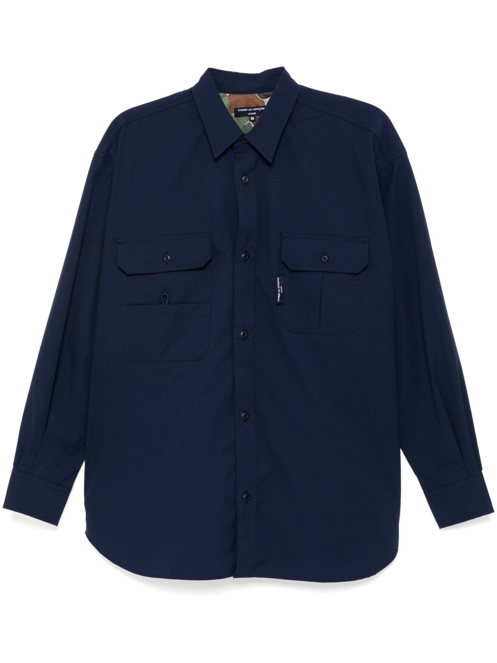 Comme des Garçons Homme 排扣衬衫 - 蓝色