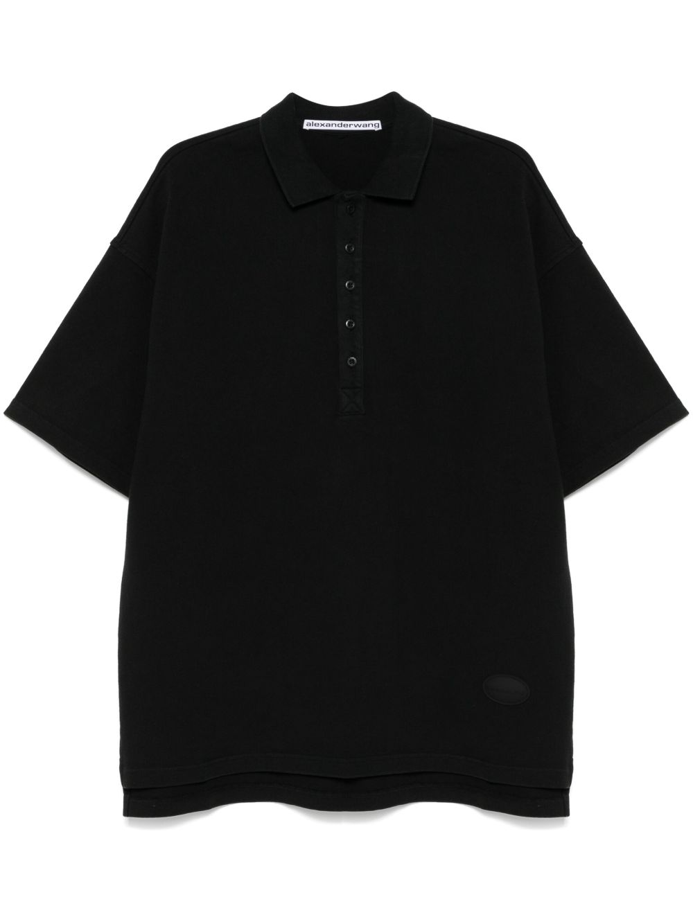Alexander Wang 标贴polo衫 - 黑色
