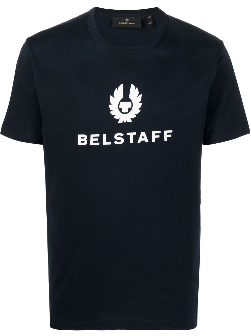 Belstaff logo印花棉T恤 - 蓝色