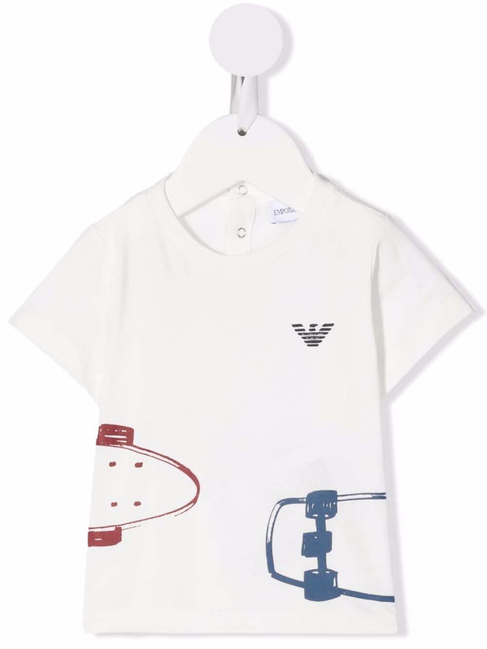 Emporio Armani Kids logo圆领T恤 - 白色