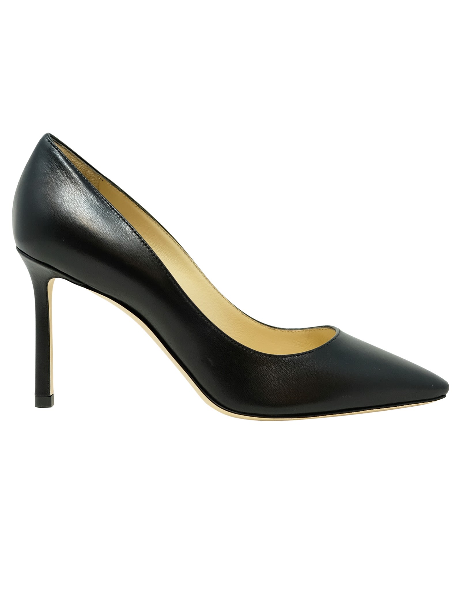 Jimmy Choo 黑色 Romy 皮革高跟鞋