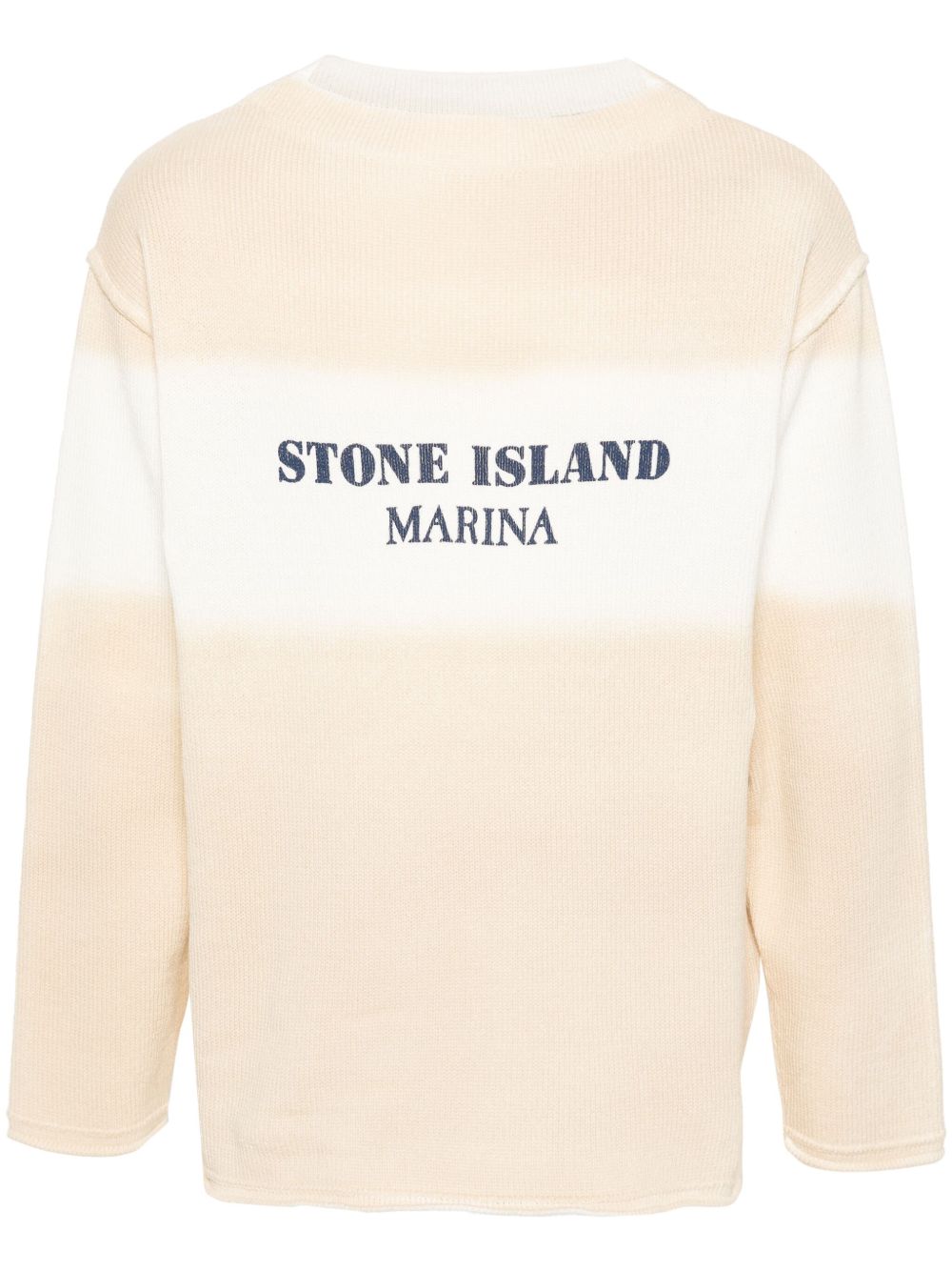 Stone Island logo印花棉毛衣 - 中性色