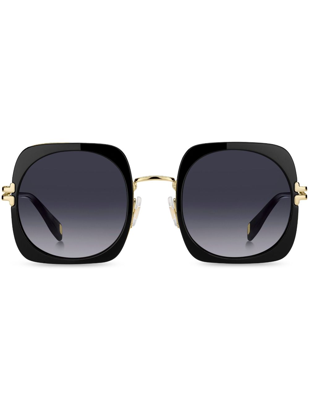 Marc Jacobs Eyewear logo雕刻方框太阳眼镜 - 黑色