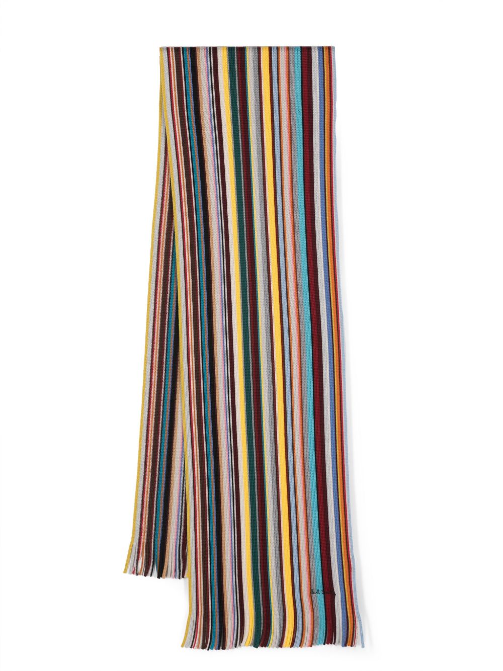 Paul Smith Spectrum Stripe 美利诺羊毛围巾 - 灰色