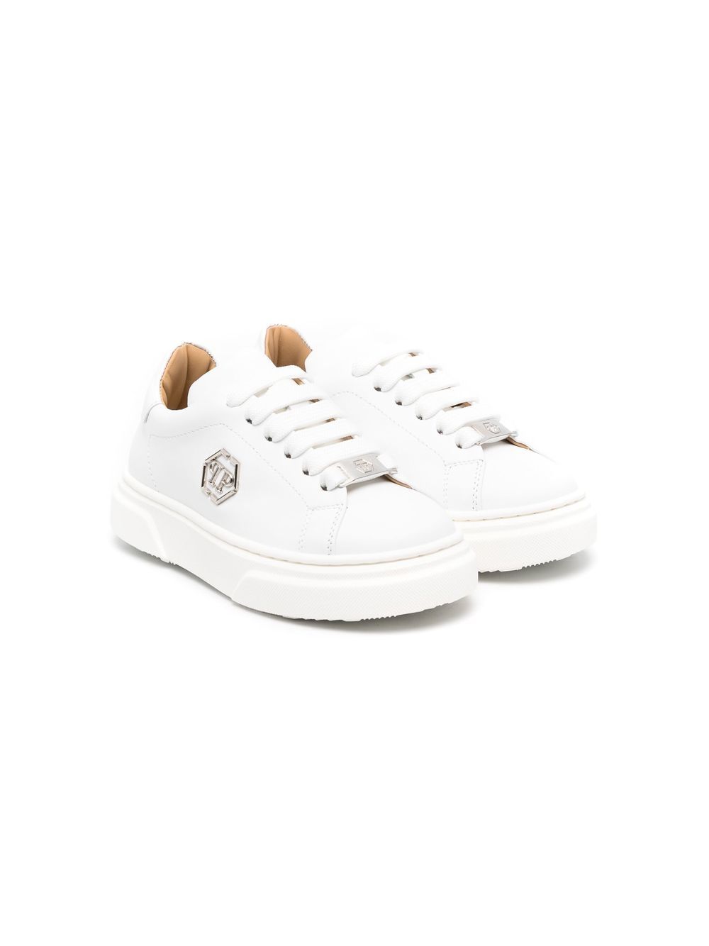Philipp Plein Junior The Plein 低帮板鞋 - 白色