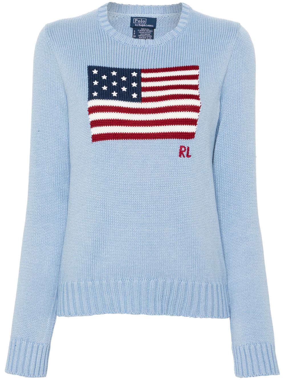 Polo Ralph Lauren 旗帜嵌花毛衣 - 蓝色