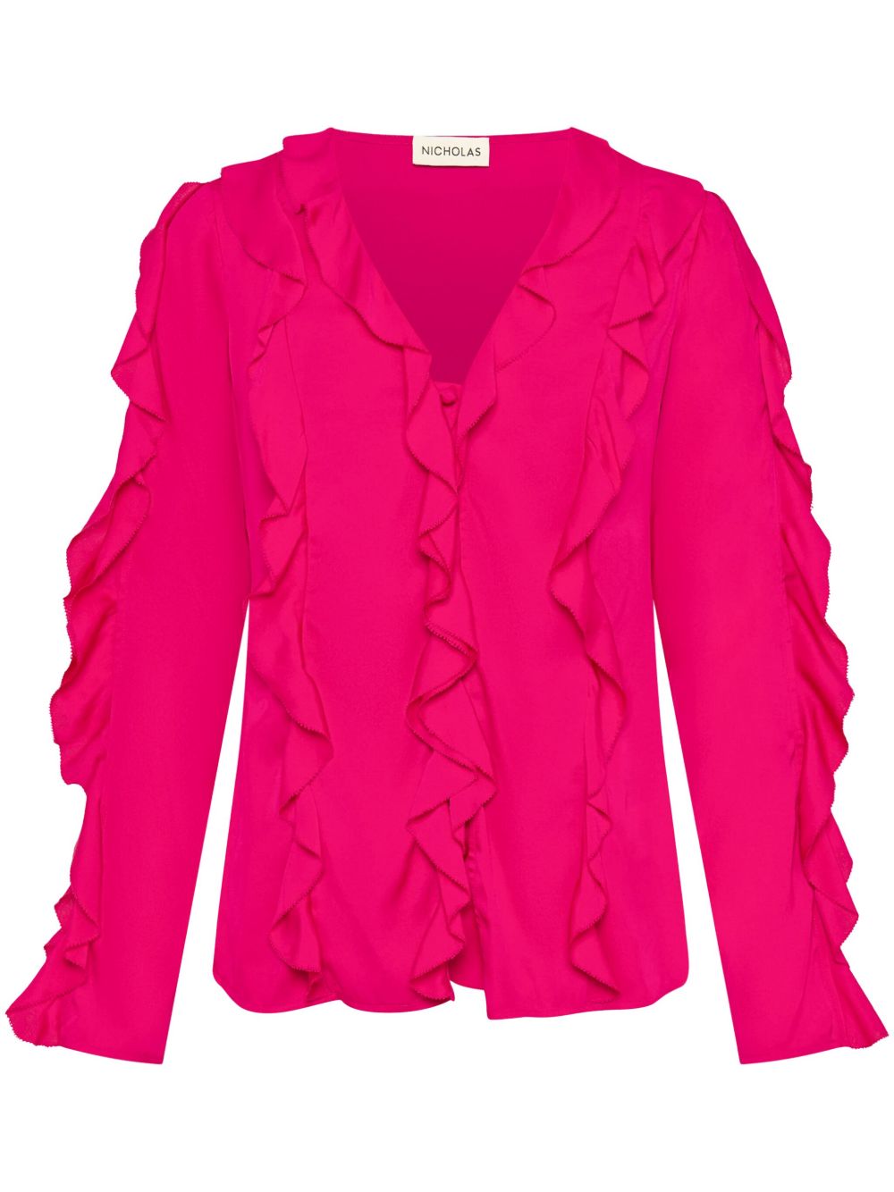 Nicholas Amira ruffle top - 粉色