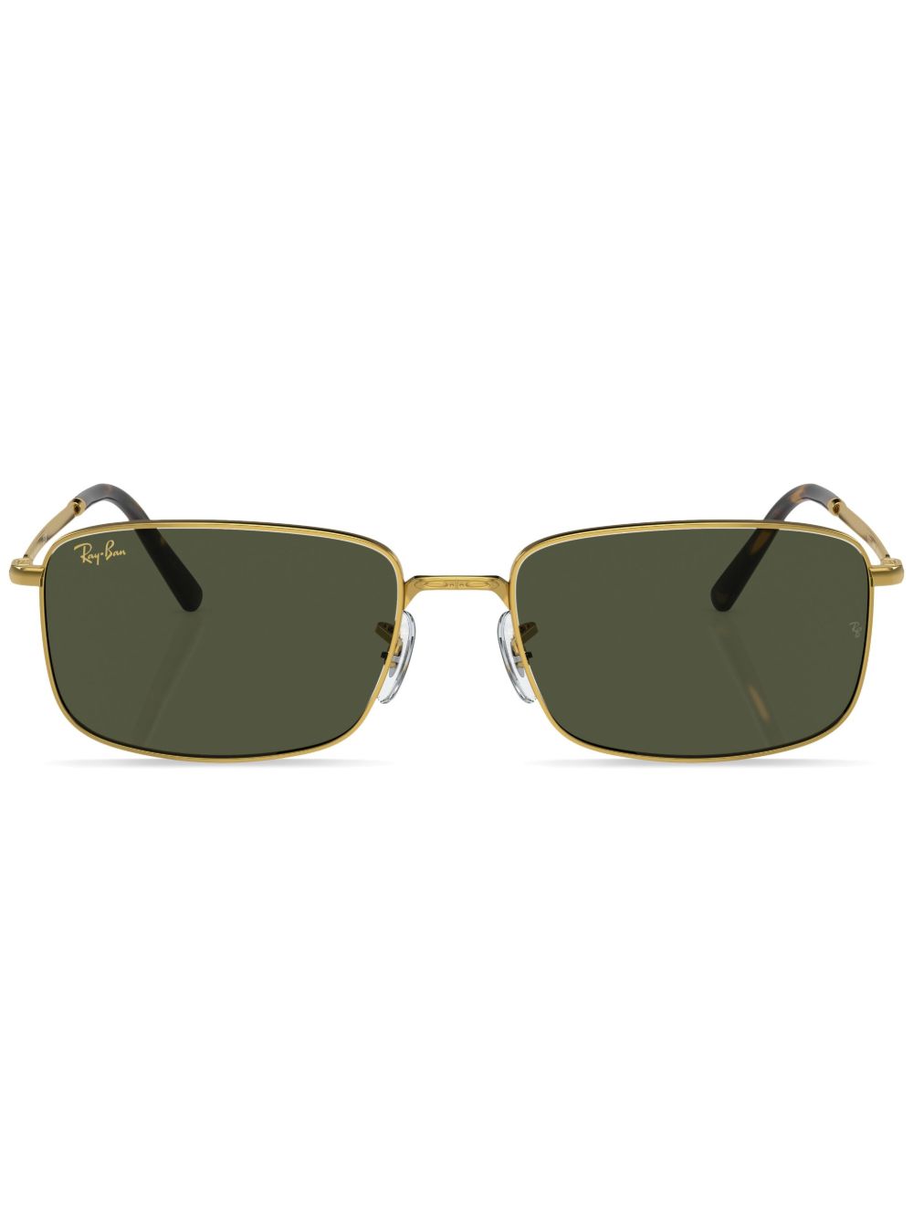 Ray-Ban 长方形框太阳眼镜 - 金色