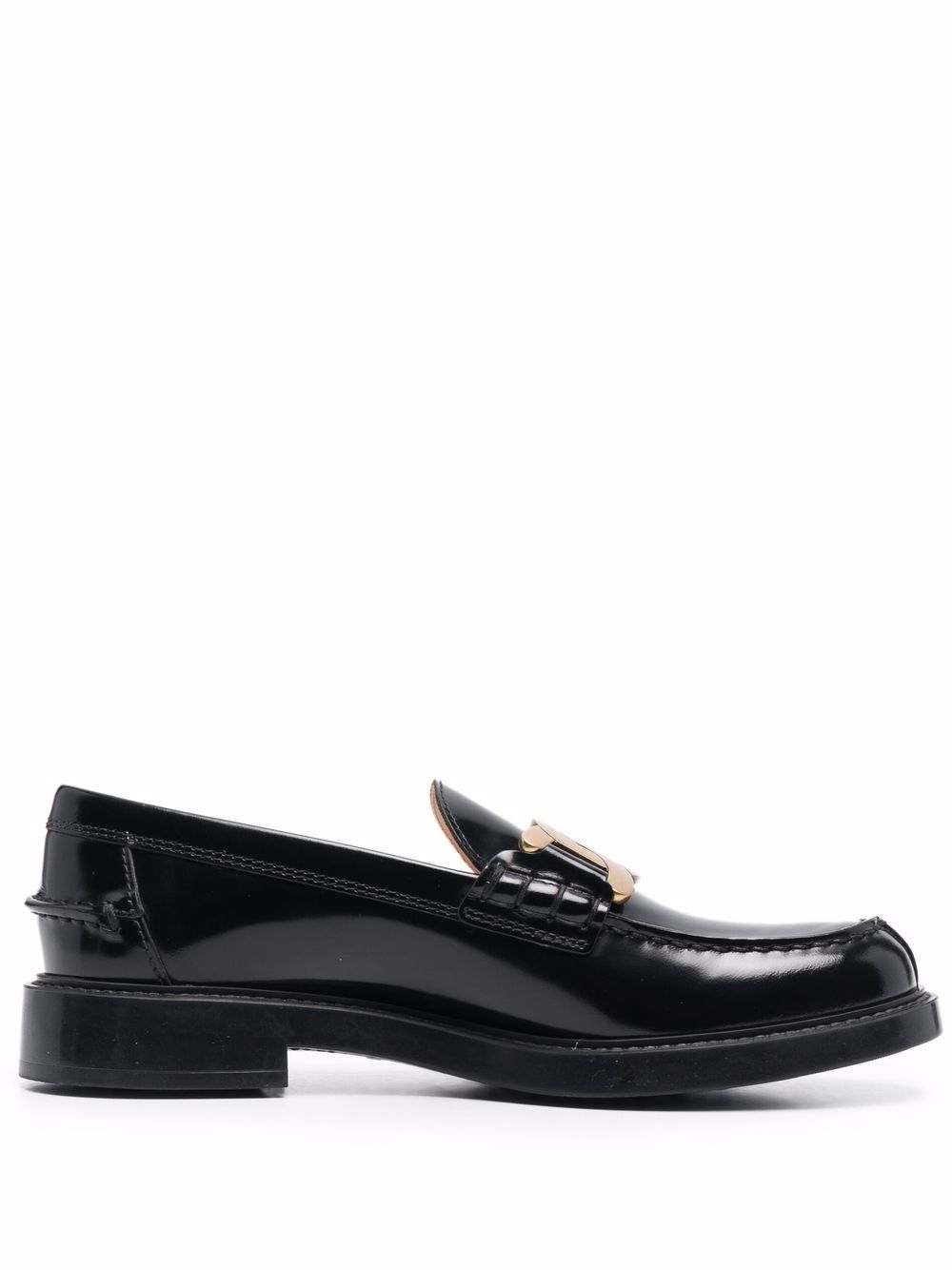 Tod's 搭链标牌乐福鞋 - 黑色