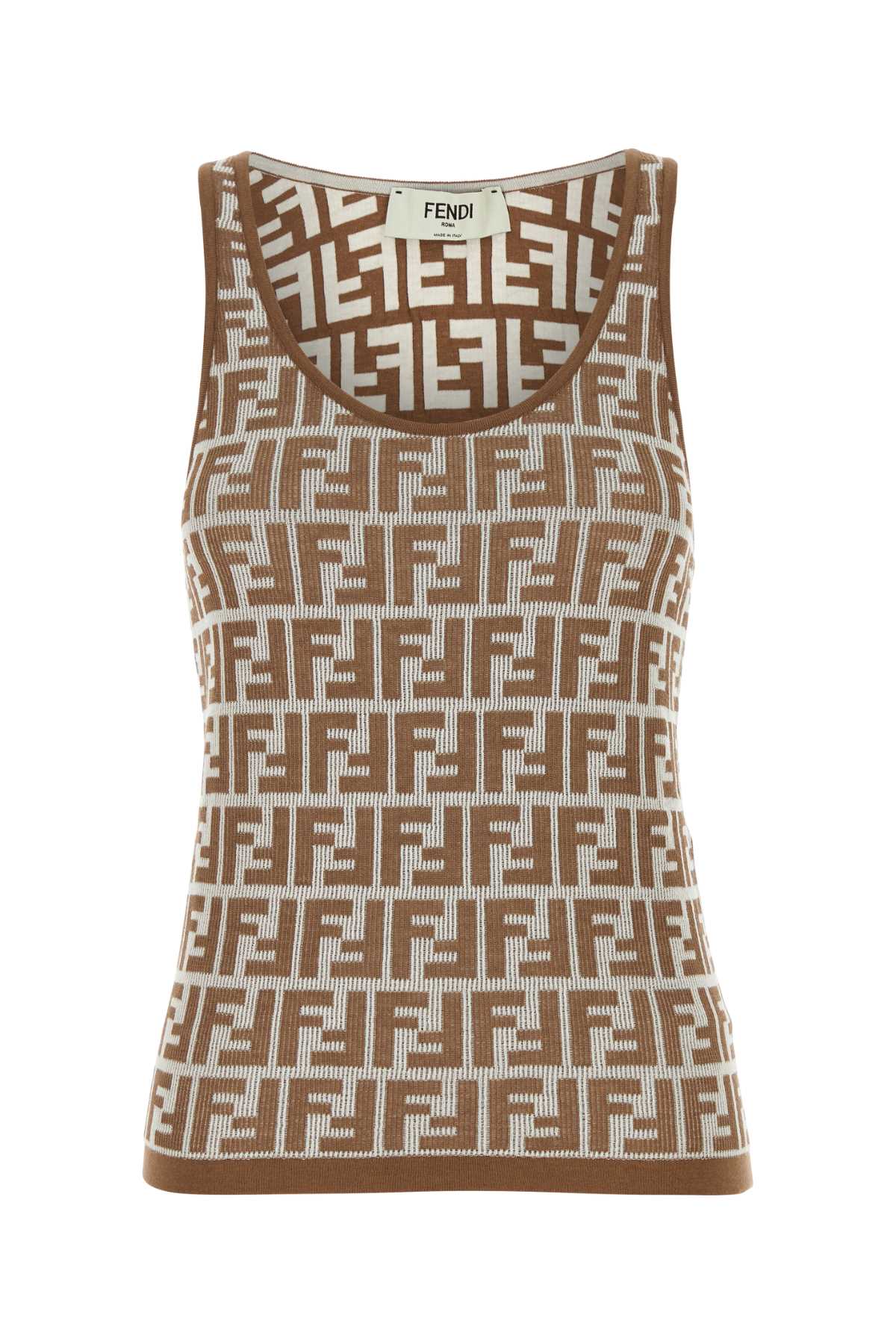 Fendi 刺绣弹力棉背心
