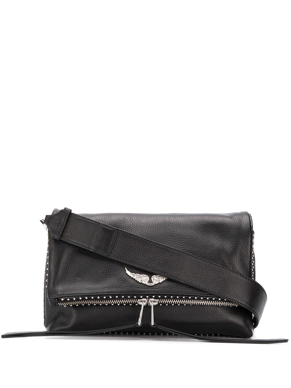 Zadig&Voltaire Rocky翻盖斜挎包 - 黑色
