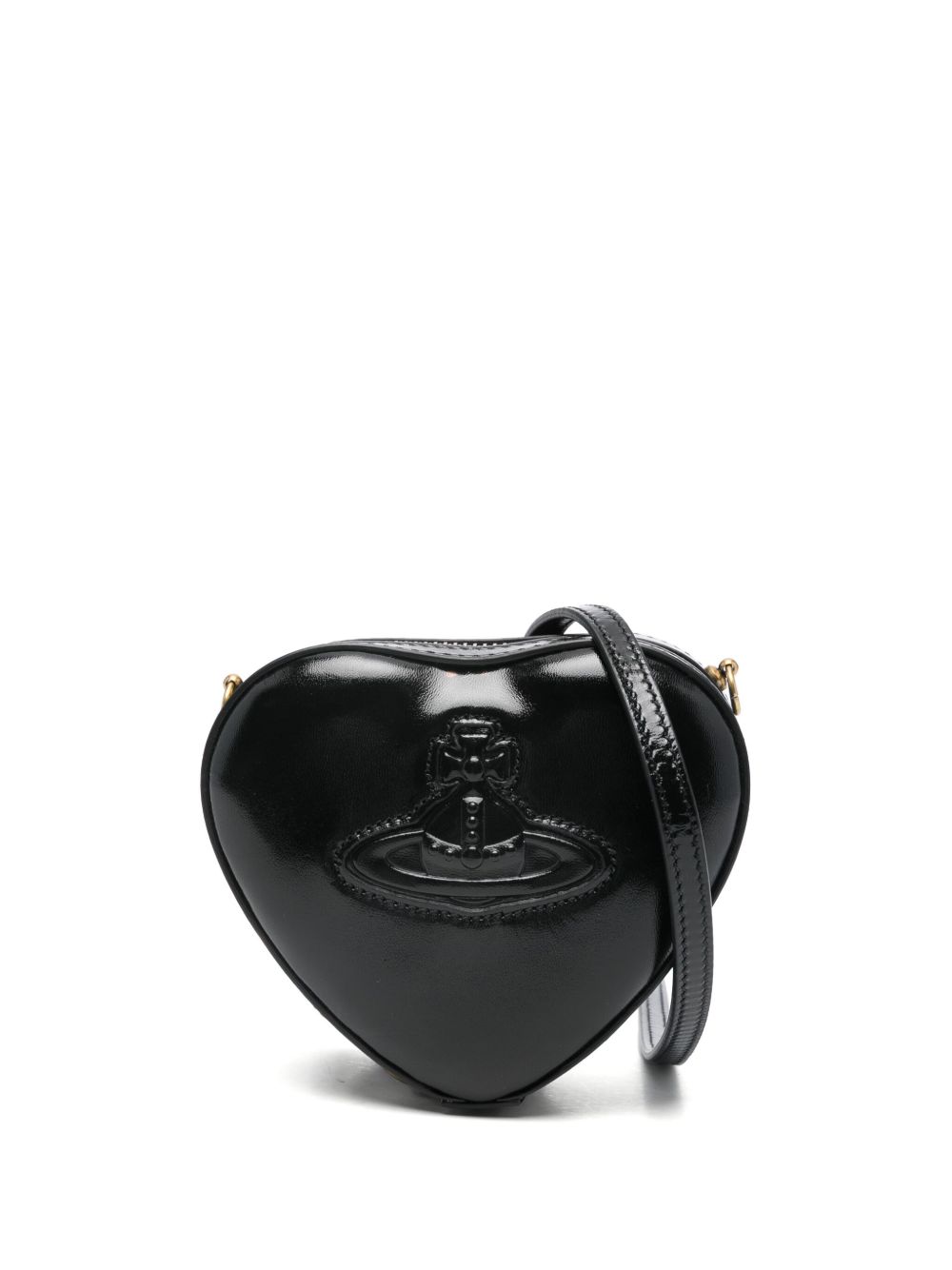 Vivienne Westwood Heart 迷你斜挎包 - 黑色