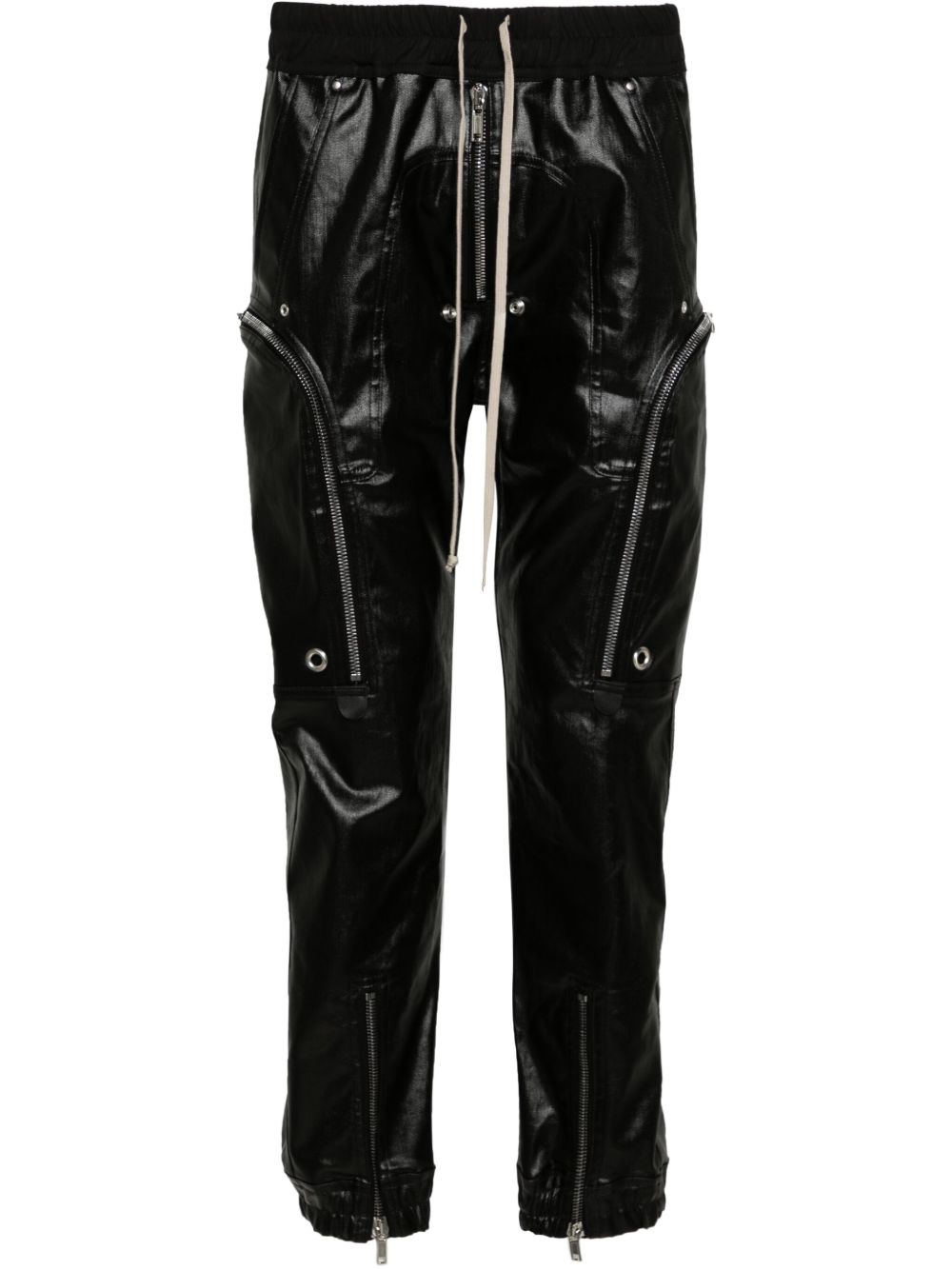 Rick Owens Bauhaus 涂层工装裤 - 黑色