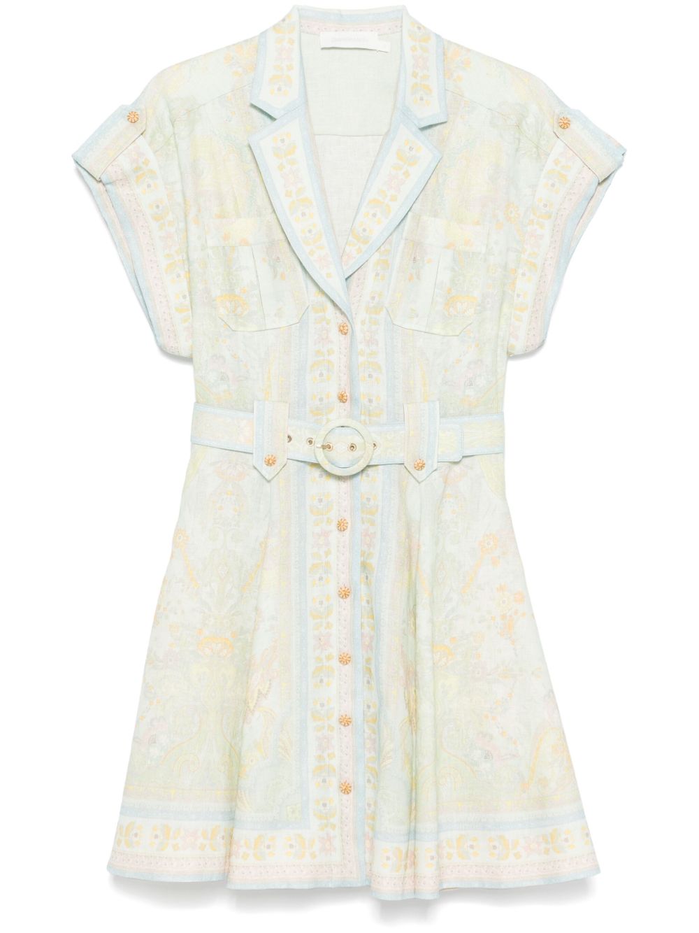 ZIMMERMANN Acacia 迷你连衣裙 - 绿色