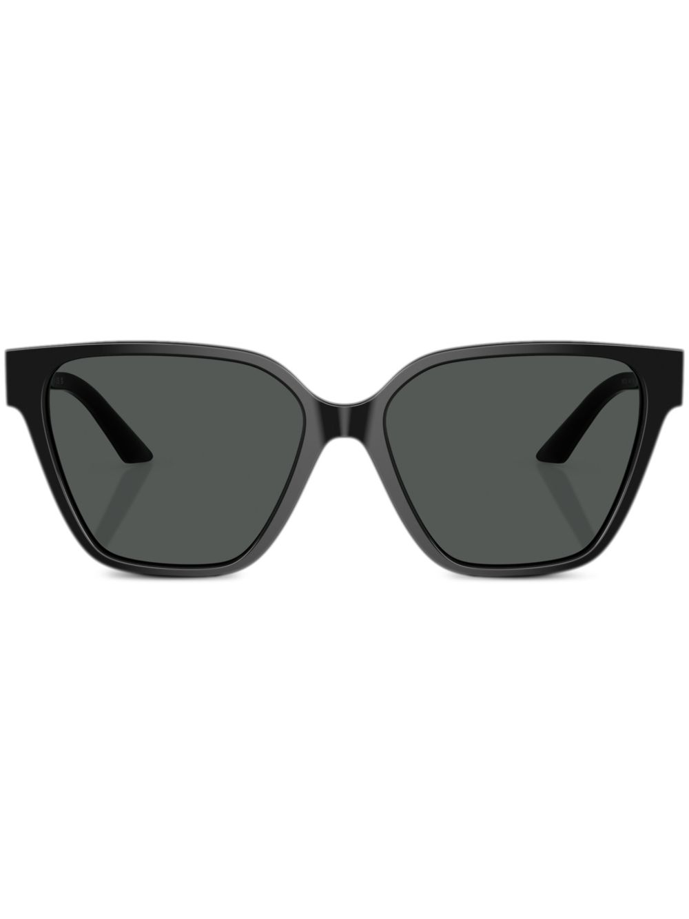 Versace Eyewear 希腊回纹图案水钻蝴蝶形镜框太阳眼镜 - 黑色