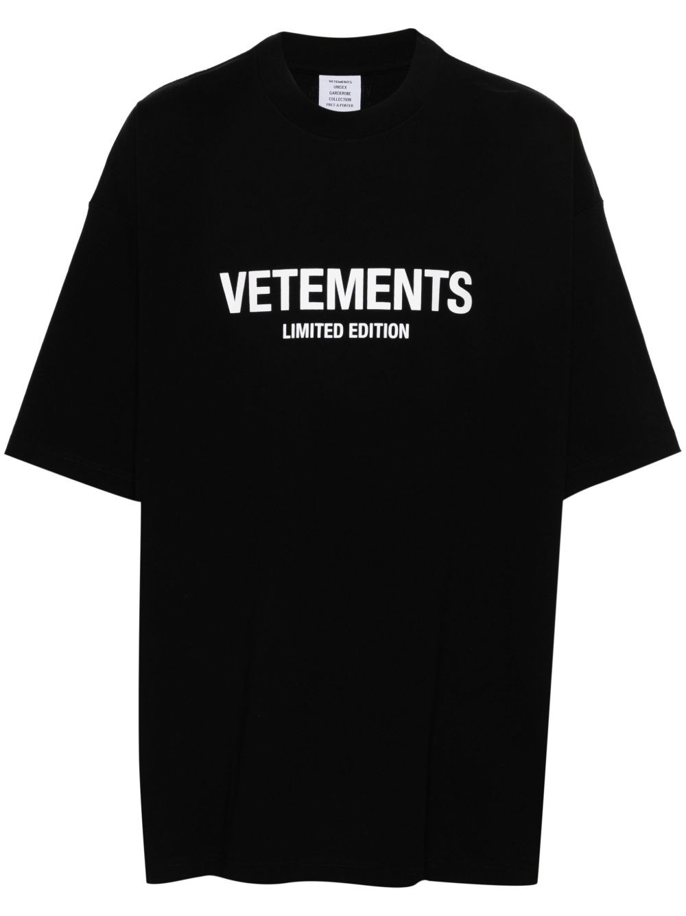 VETEMENTS logo印花棉T恤 - 黑色