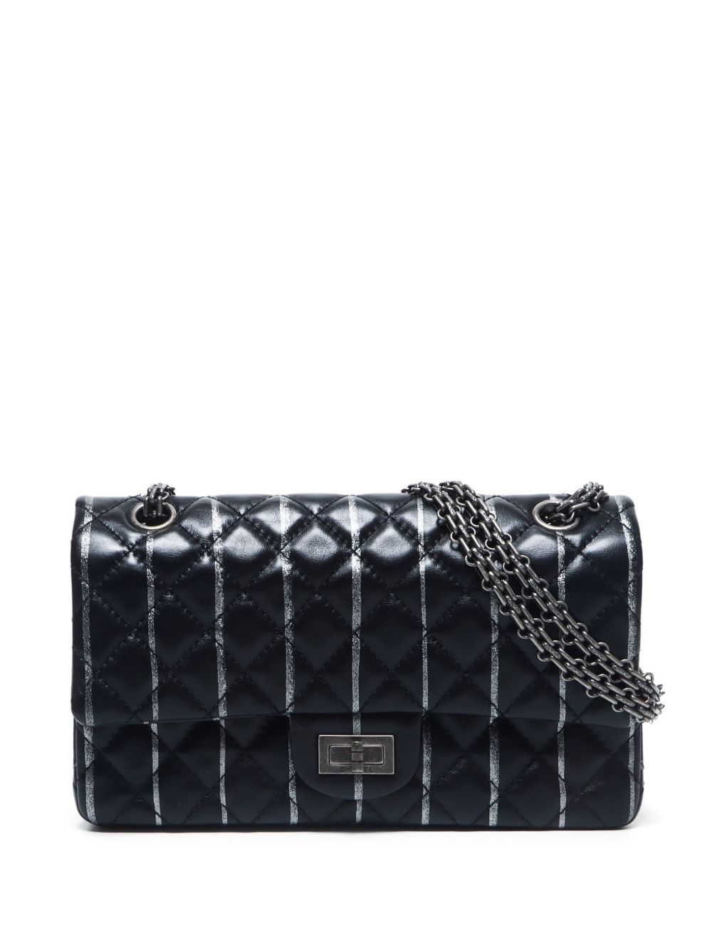 CHANEL Pre-Owned 2.55 Reissue 中号单肩包（2015年典藏款） - 黑色