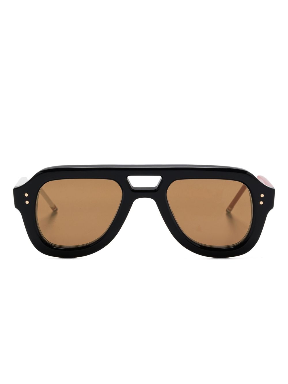 Thom Browne Eyewear 飞行员镜框太阳眼镜 - 蓝色