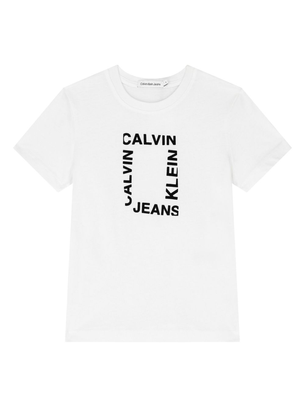 Calvin Klein Kids logo印花棉T恤 - 白色