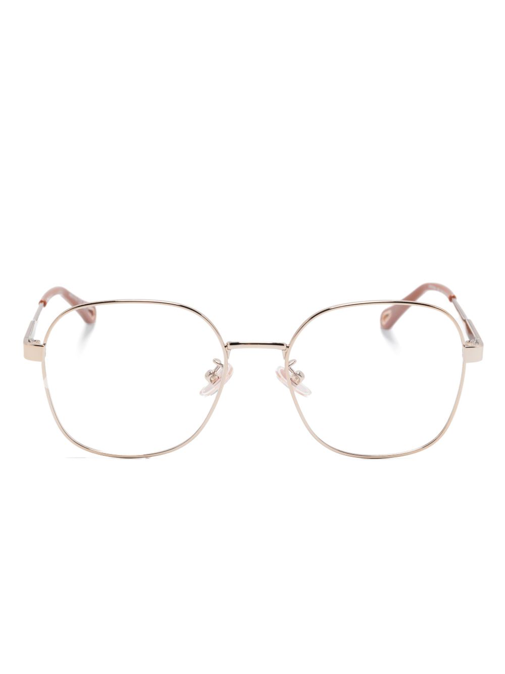 Chloé Eyewear 方框眼镜 - 褐色