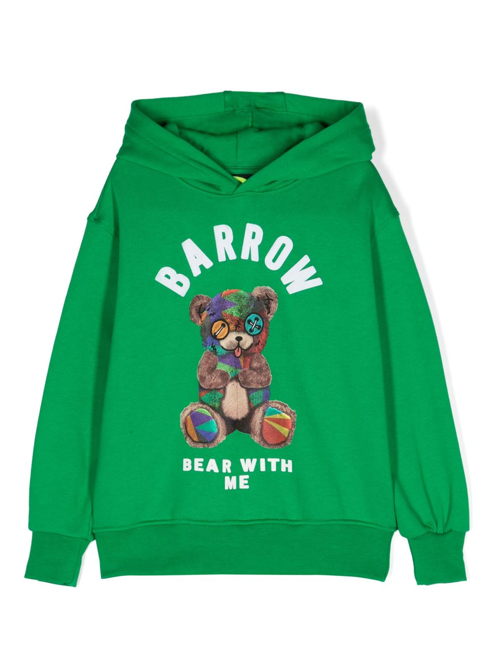 Barrow kids 植绒logo连帽衫 - 绿色
