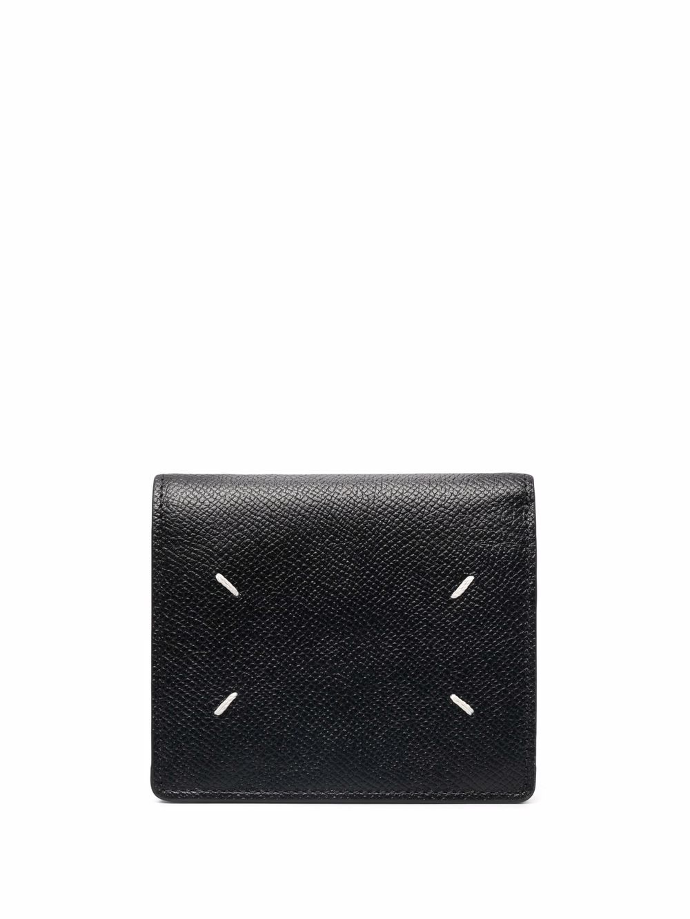 Maison Margiela 四缝线皮质钱包 - 黑色