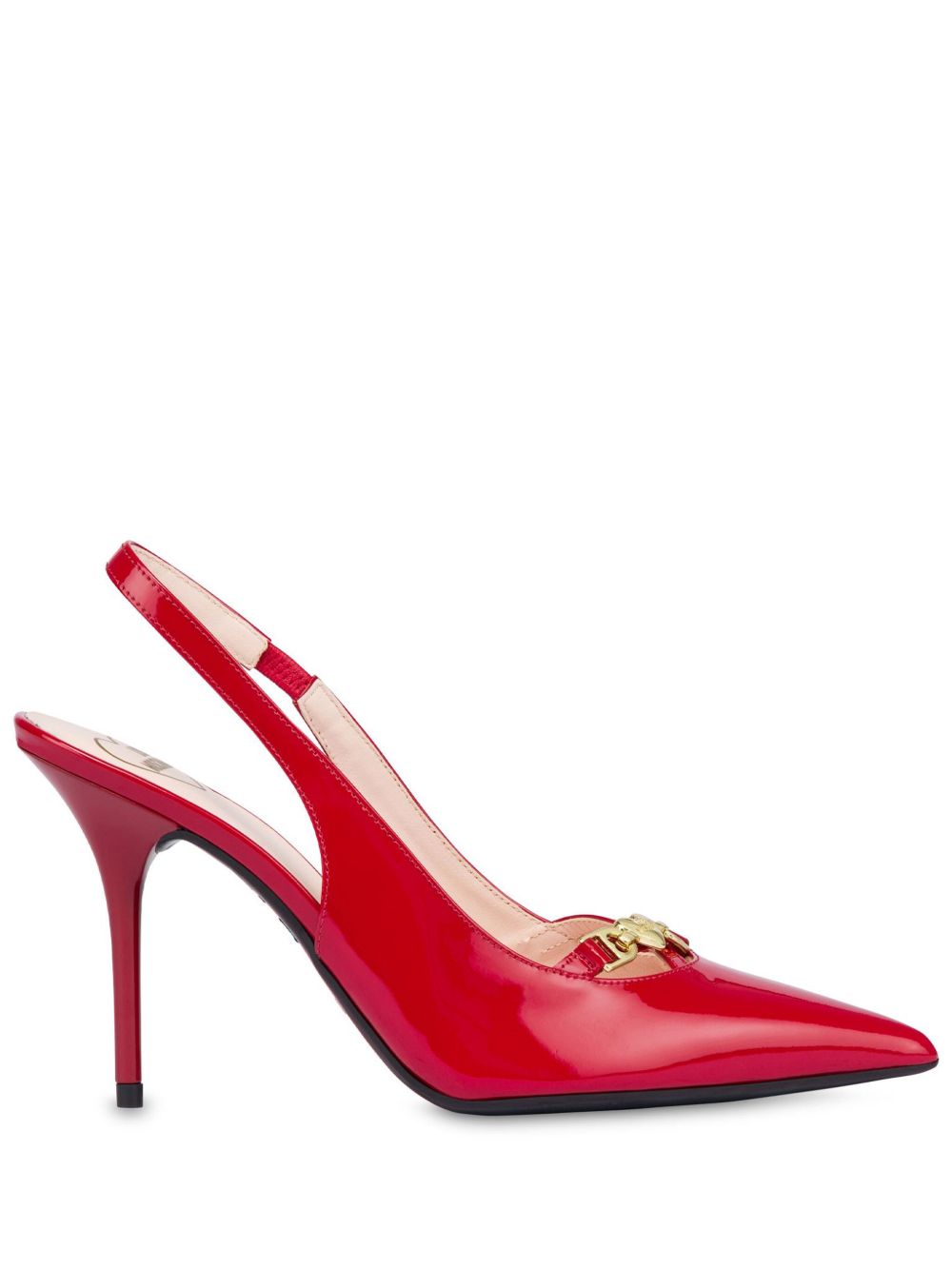 Love Moschino 漆皮高跟鞋（10厘米） - 红色