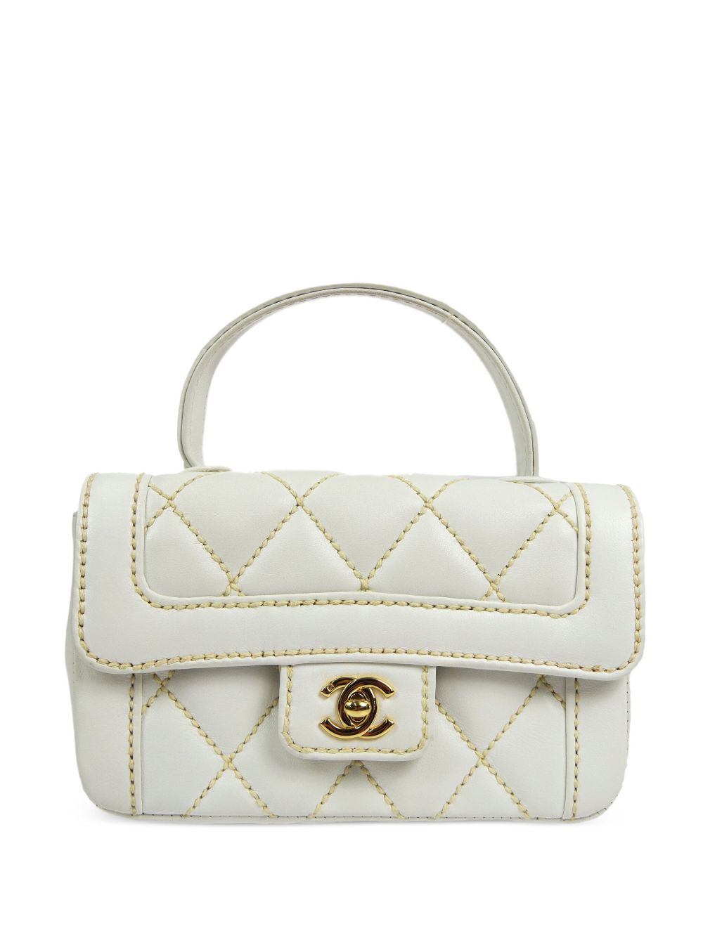 CHANEL Pre-Owned Wild Stitch Classic Flap 手提包（2005年典藏款） - 白色