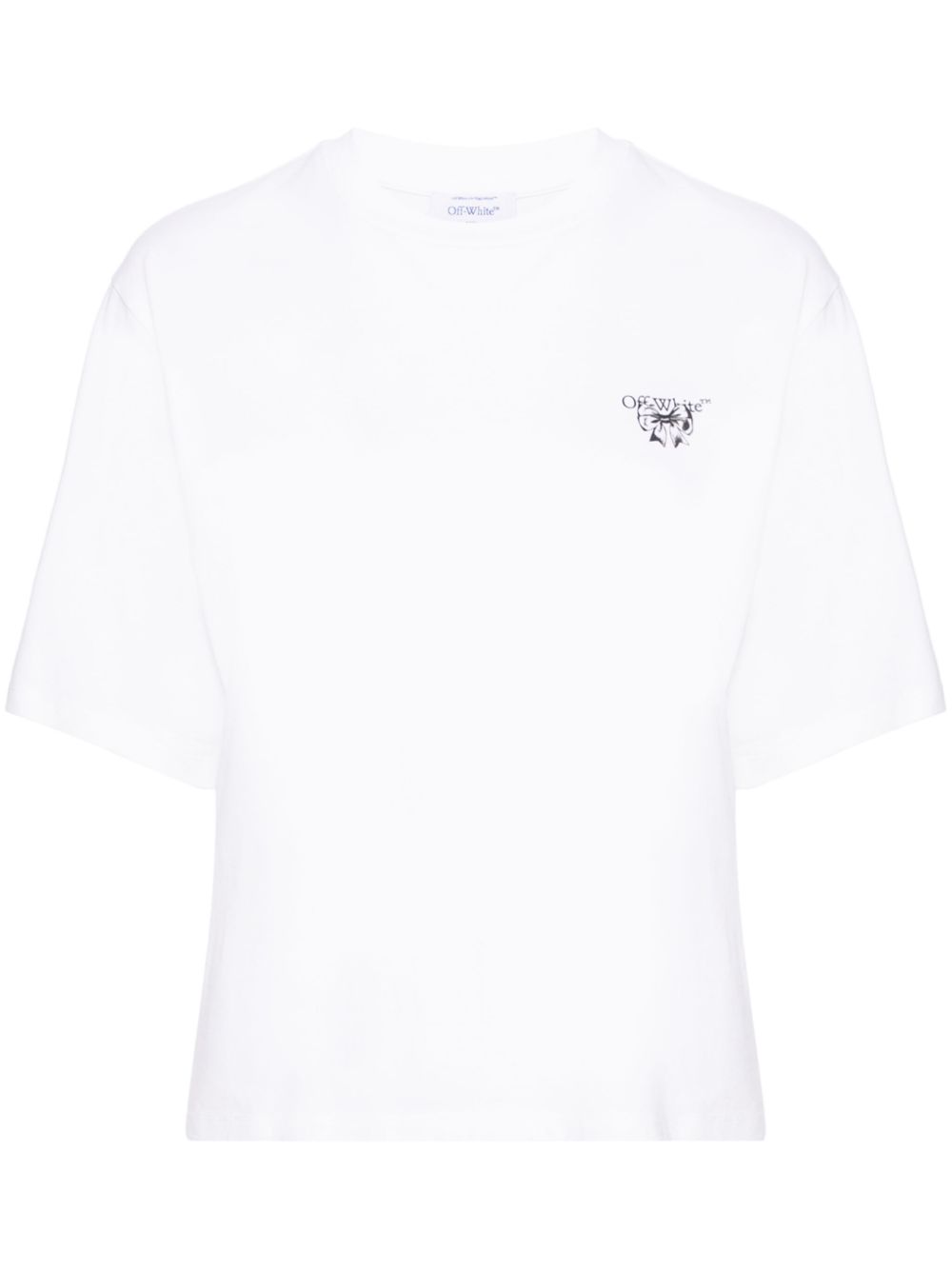 Off-White logo印花T恤 - 白色