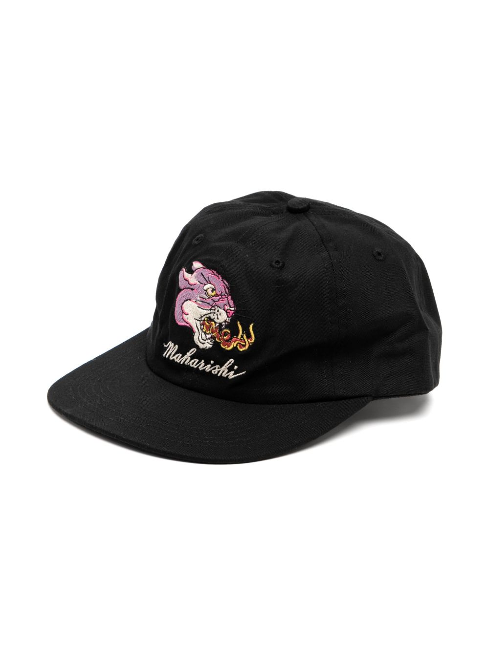 Maharishi Tibetan Panther 6 拼接棒球帽 - 黑色