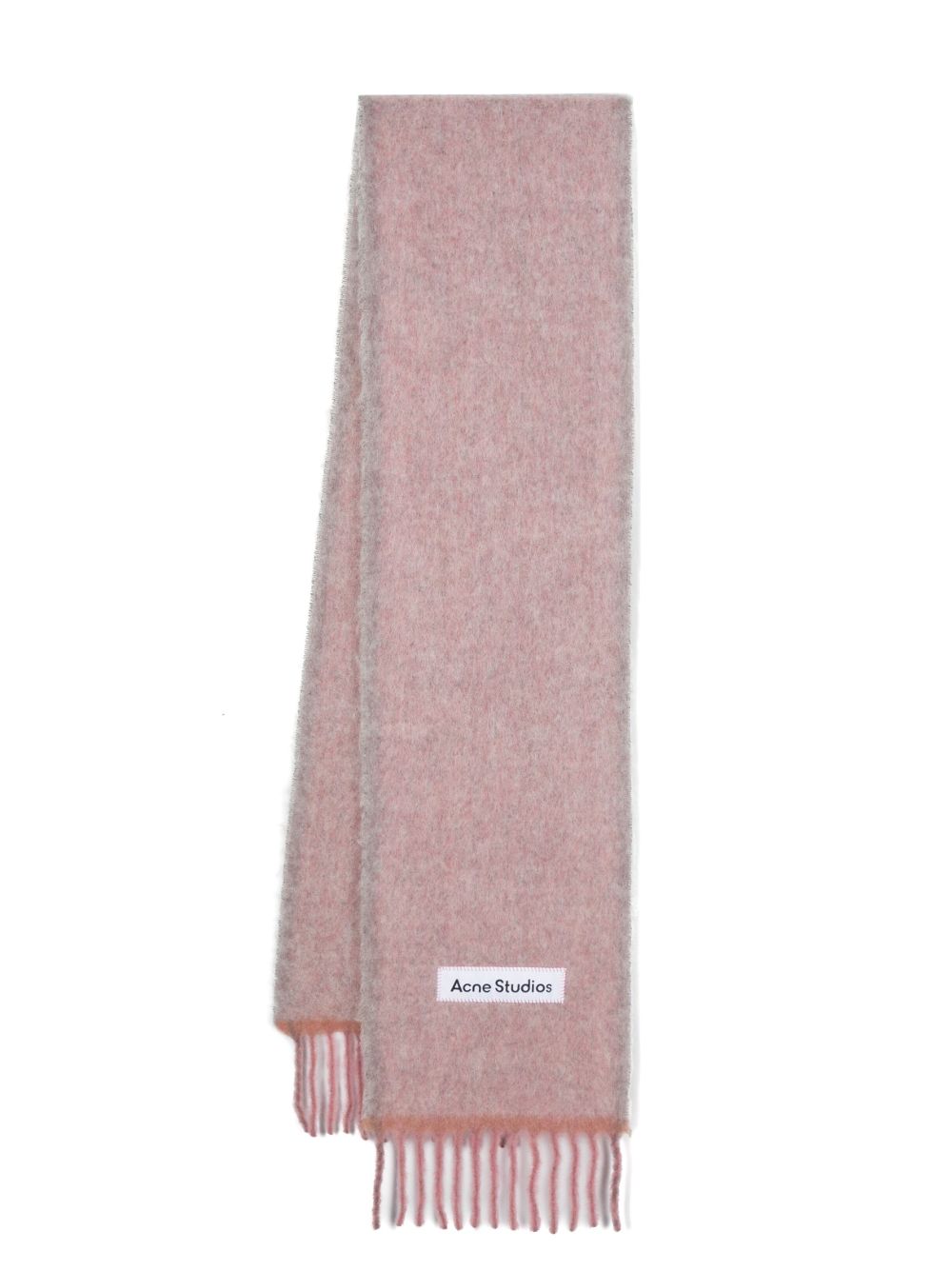 Acne Studios 流苏马海毛羊毛围巾 - 粉色