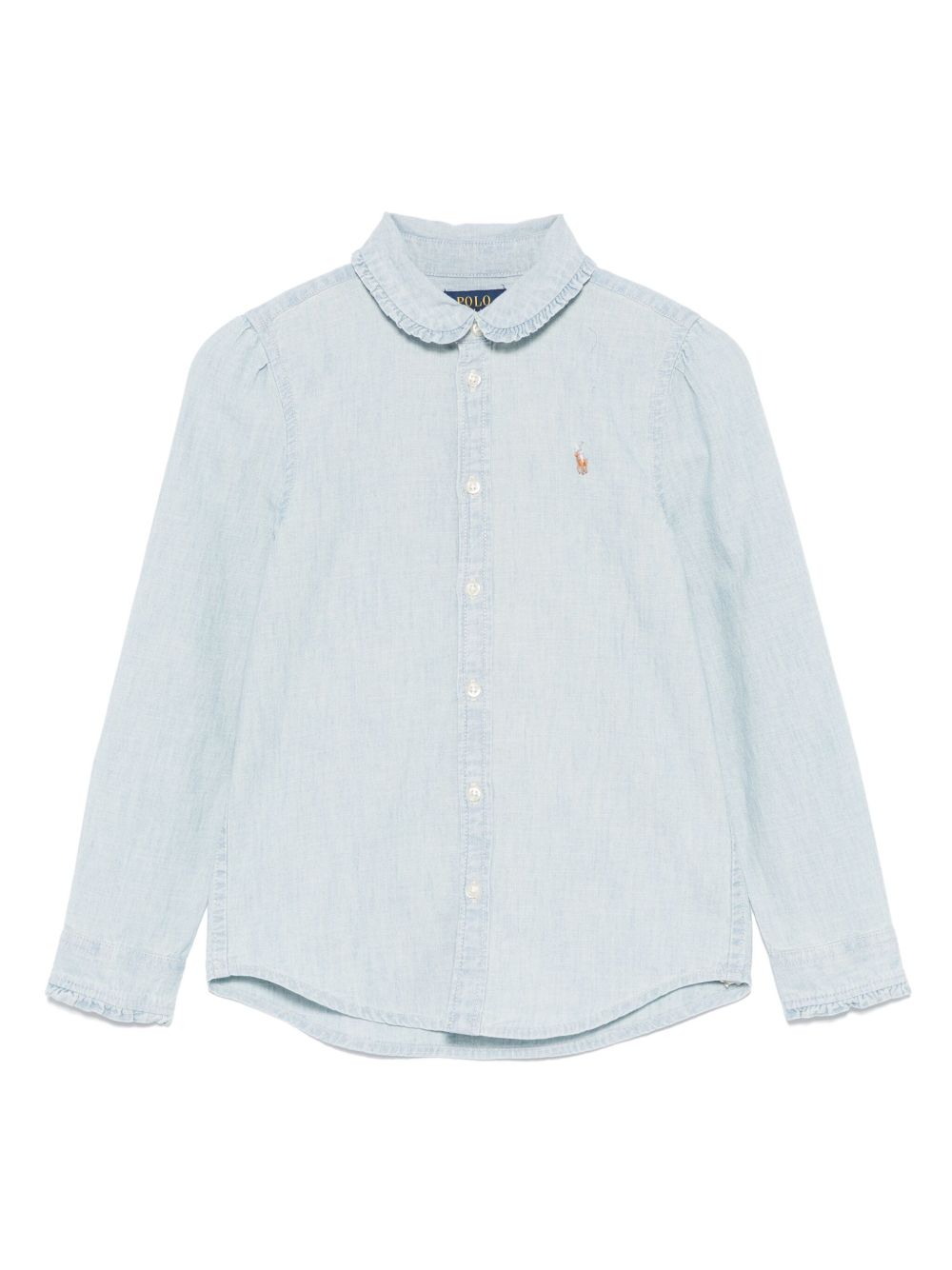 POLO RALPH LAUREN KIDS Polo Pony 刺绣衬衫 - 蓝色