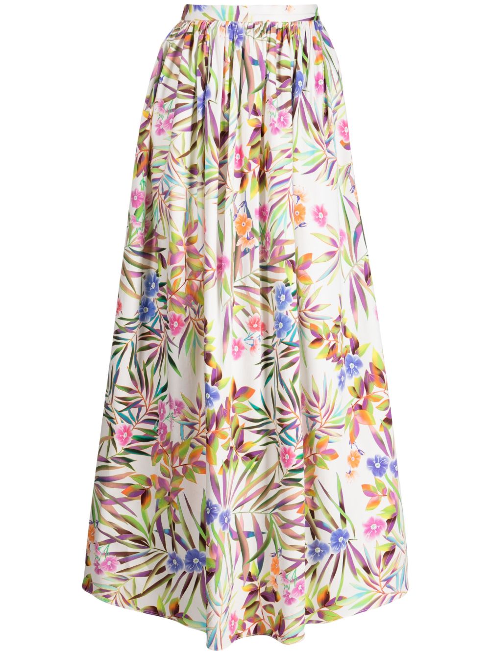Bambah Floral Sarah 棉中长半身裙 - 彩色