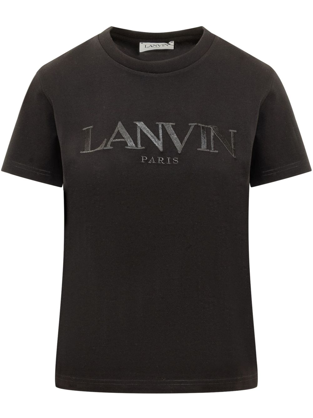 Lanvin logo刺绣T恤 - 黑色