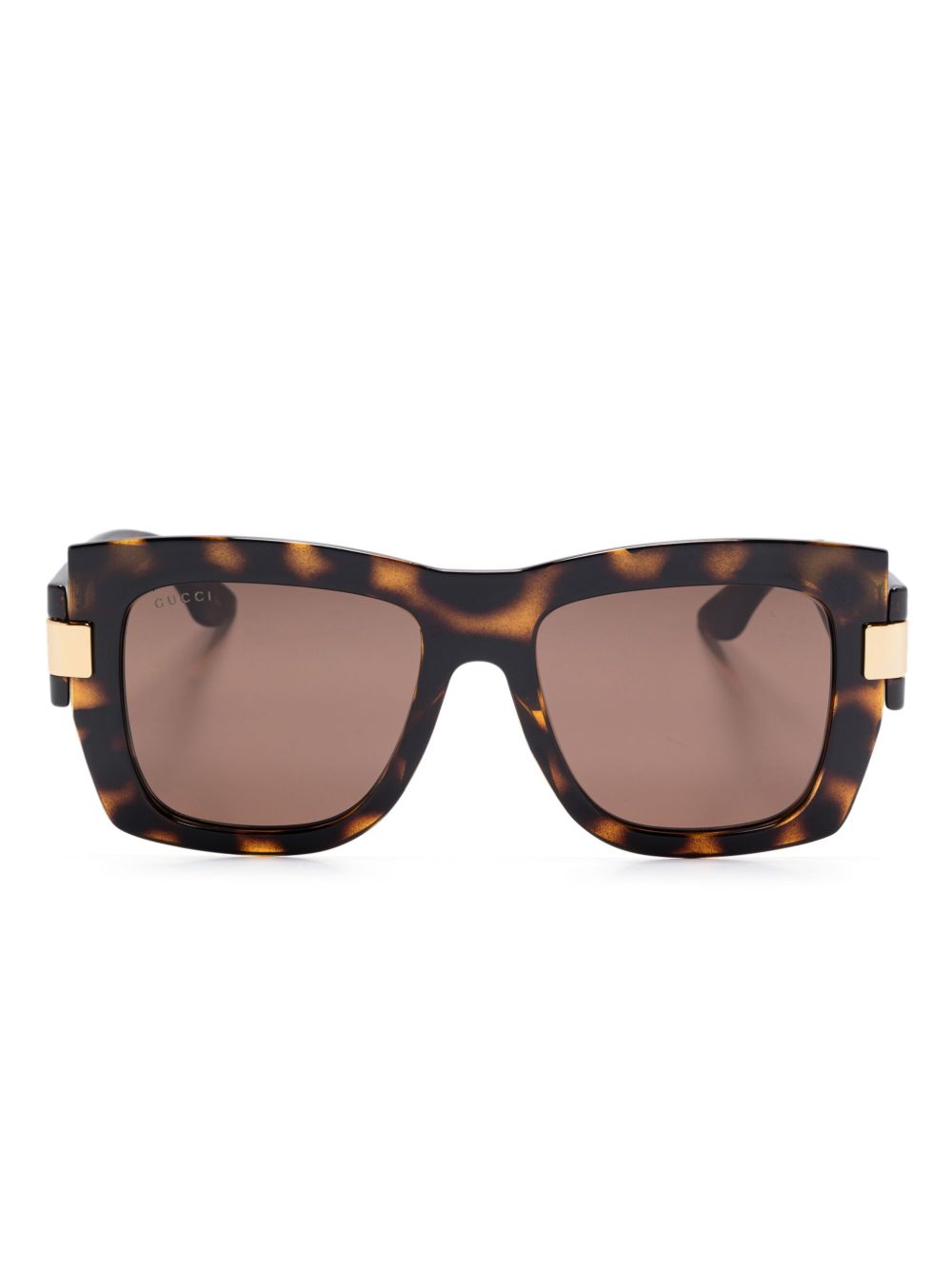 Gucci Eyewear 方框太阳眼镜 - 褐色