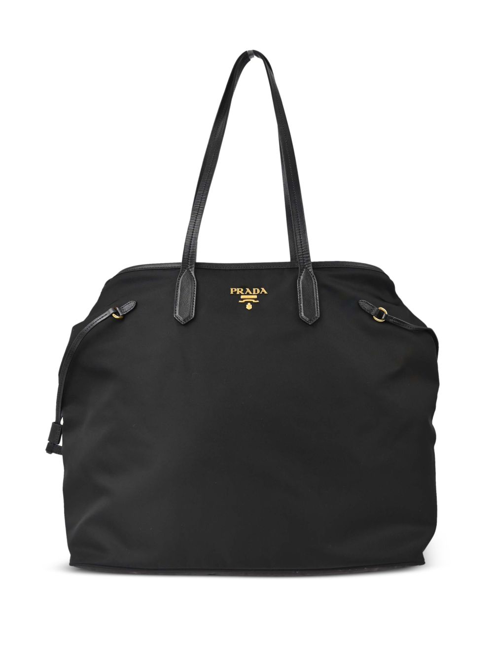 Prada Pre-Owned logo贴花手提包（2010年典藏款） - 黑色