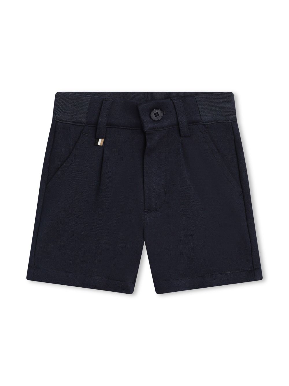 BOSS Kidswear 褶饰百慕大短裤 - 蓝色