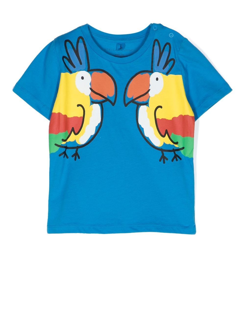 Stella McCartney Kids 图案印花棉T恤 - 蓝色