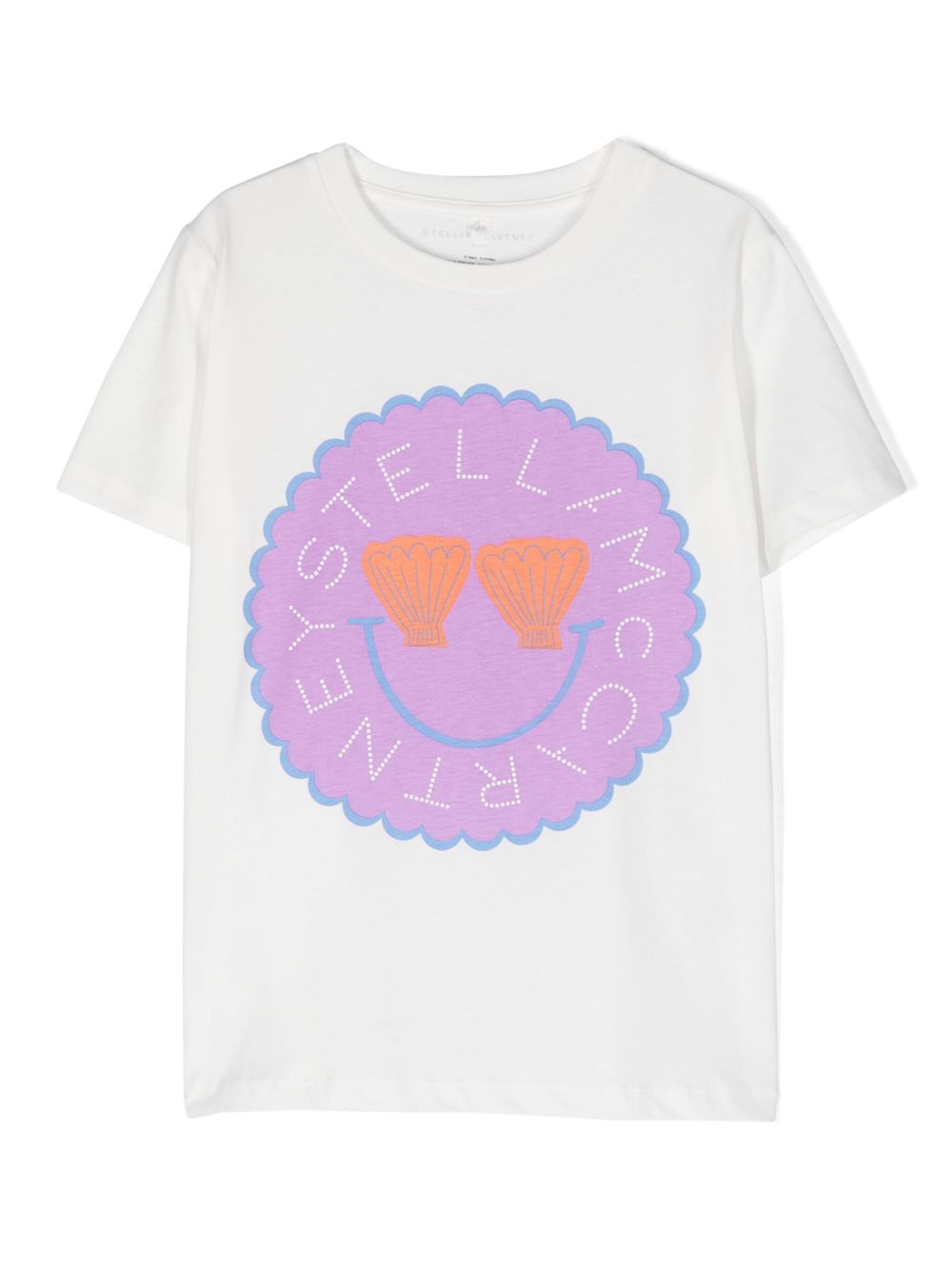 Stella McCartney Kids logo印花棉T恤 - 白色