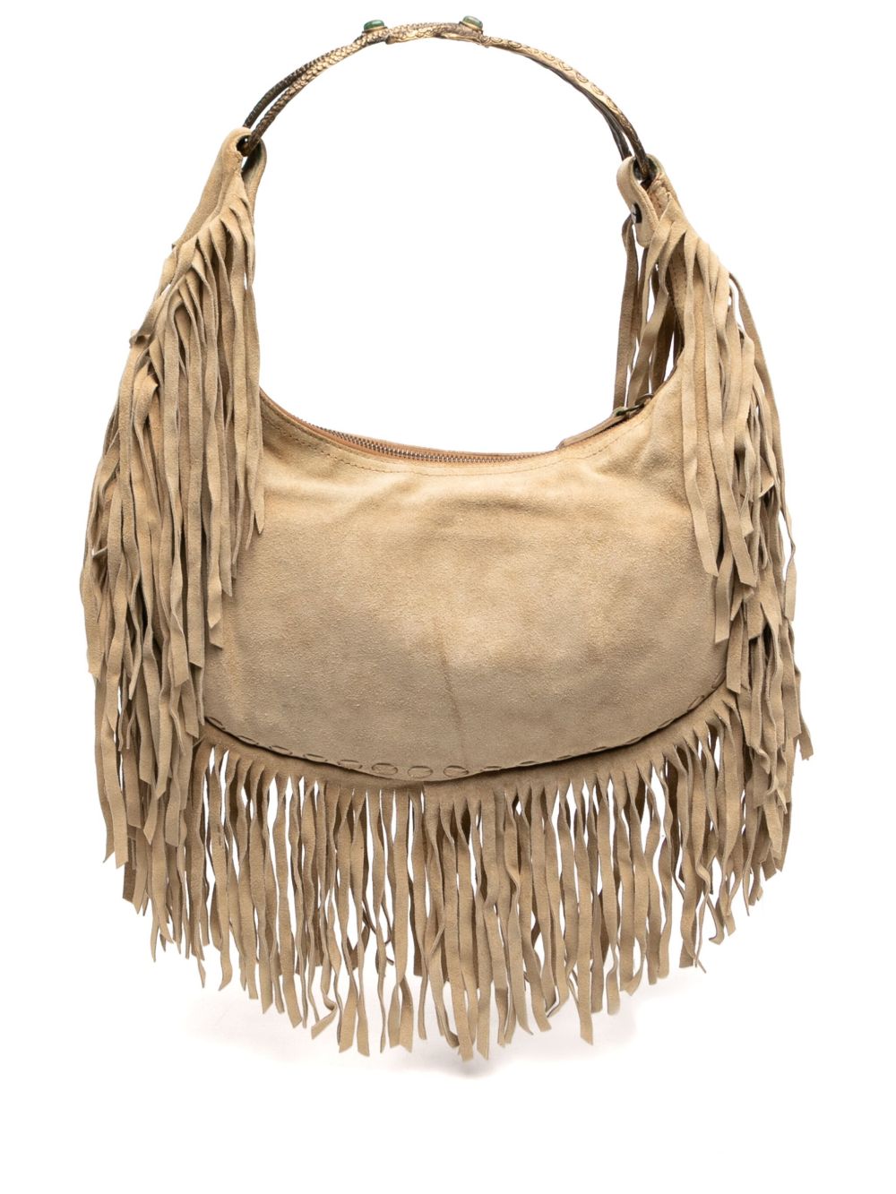 Valentino Garavani Pre-Owned Fringe 手提包（典藏款） - 中性色