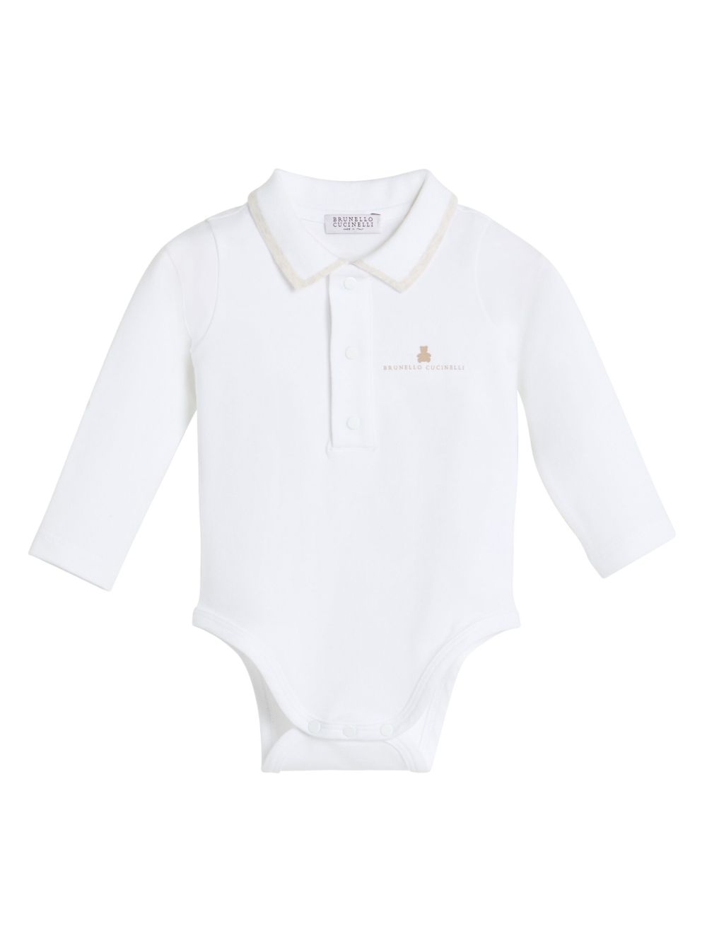 Brunello Cucinelli Kids Baby Bernie 连体衣套装 - 白色