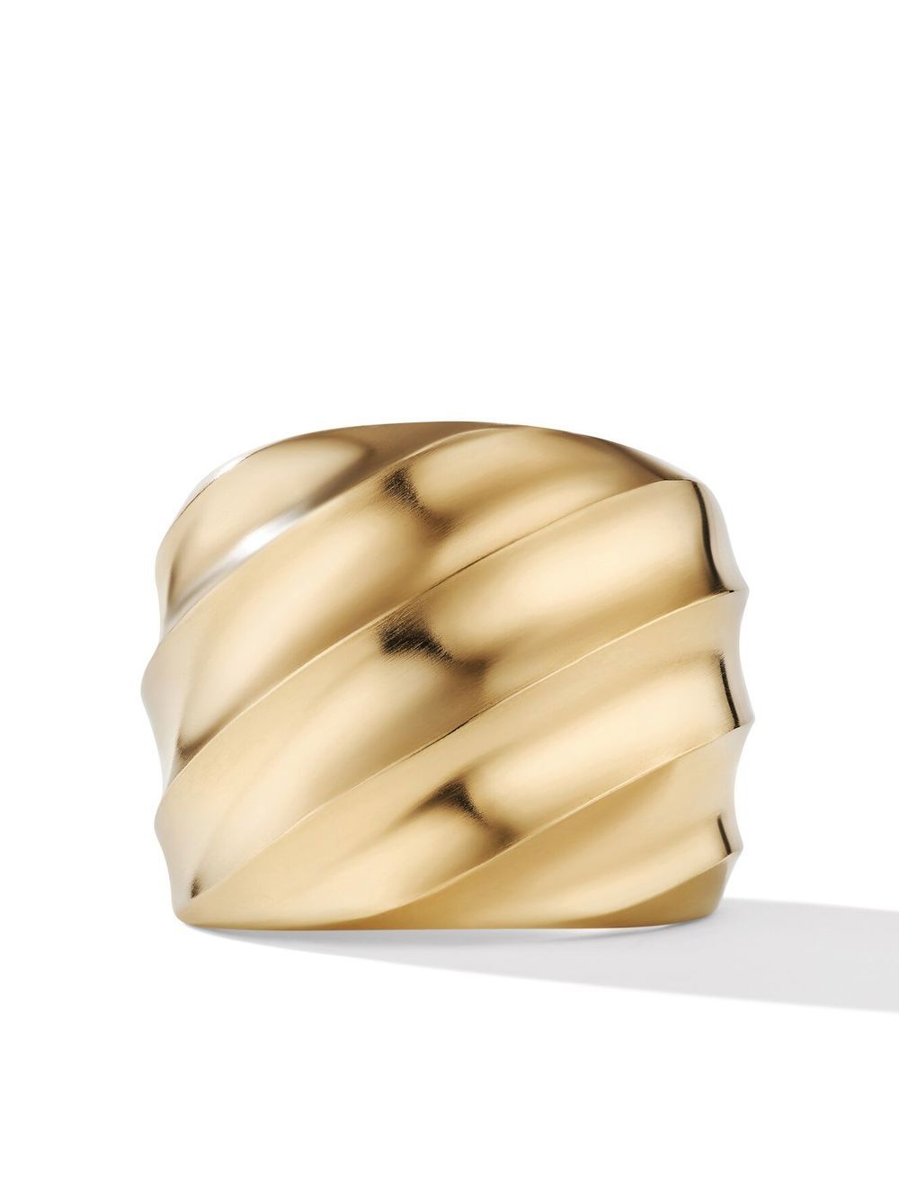 David Yurman Cable Edge 18K环保再生黄金戒指 - 金色