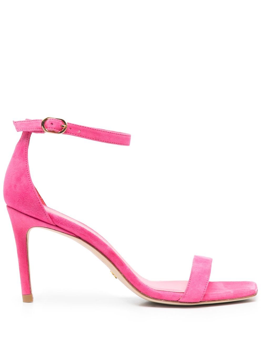 Stuart Weitzman Nudistsong 绒面皮高跟凉鞋 - 粉色