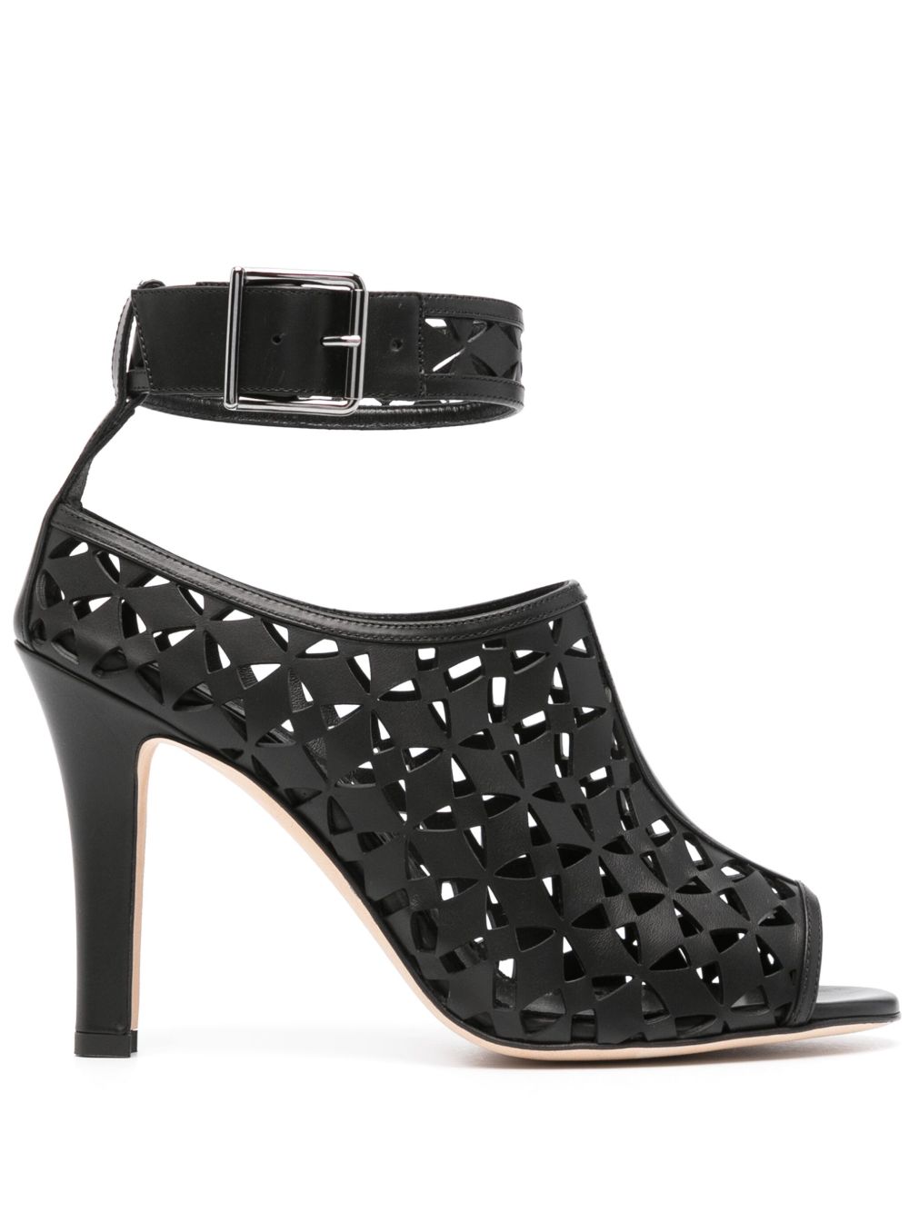 Manolo Blahnik Tingah 激光切割高跟鞋 - 黑色