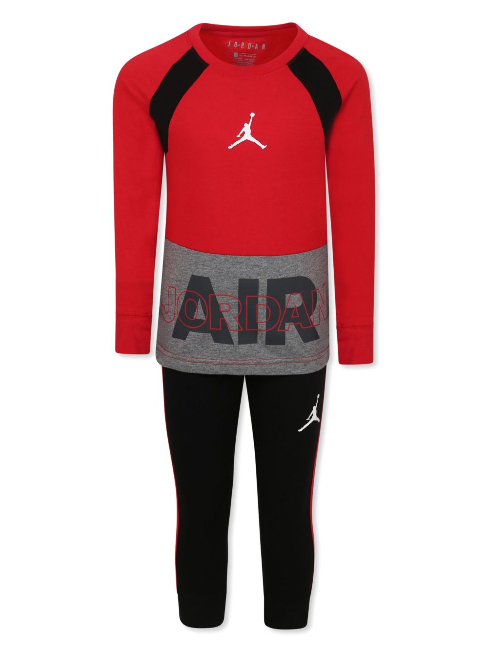 Jordan Kids printed tracksuit set - 红色