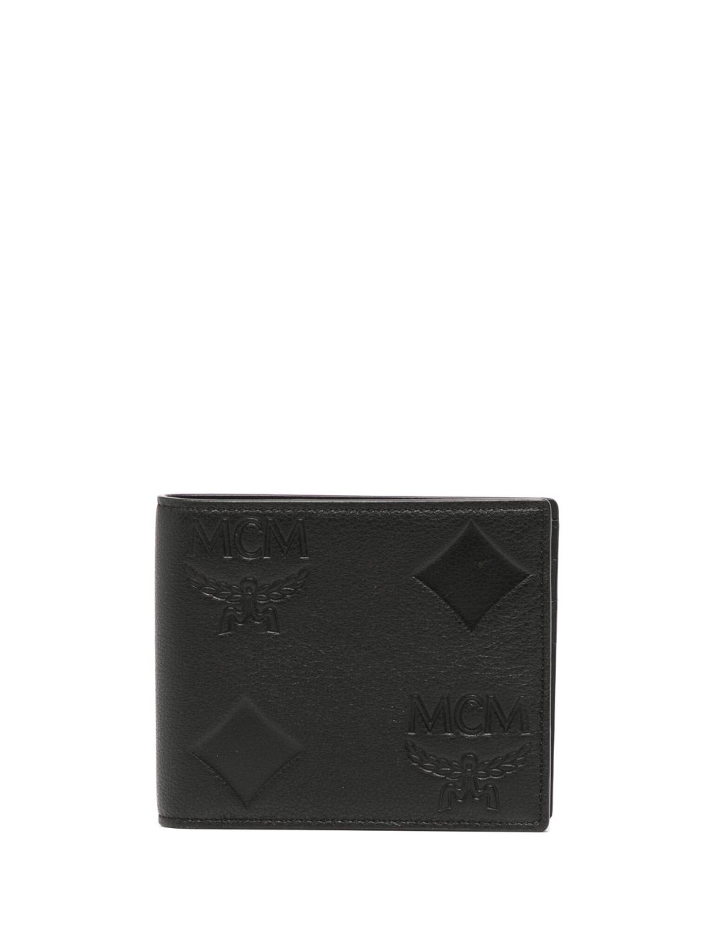 MCM Aren Maxi 经典印花钱包 - 黑色