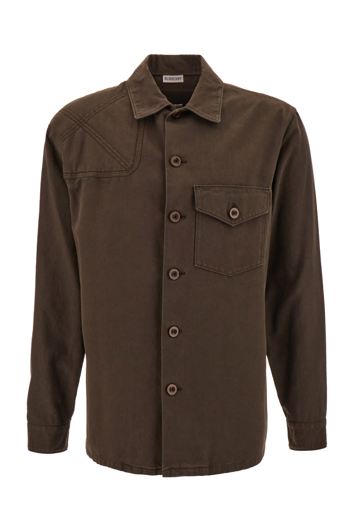 Burberry Military Green Cotton Shirt
